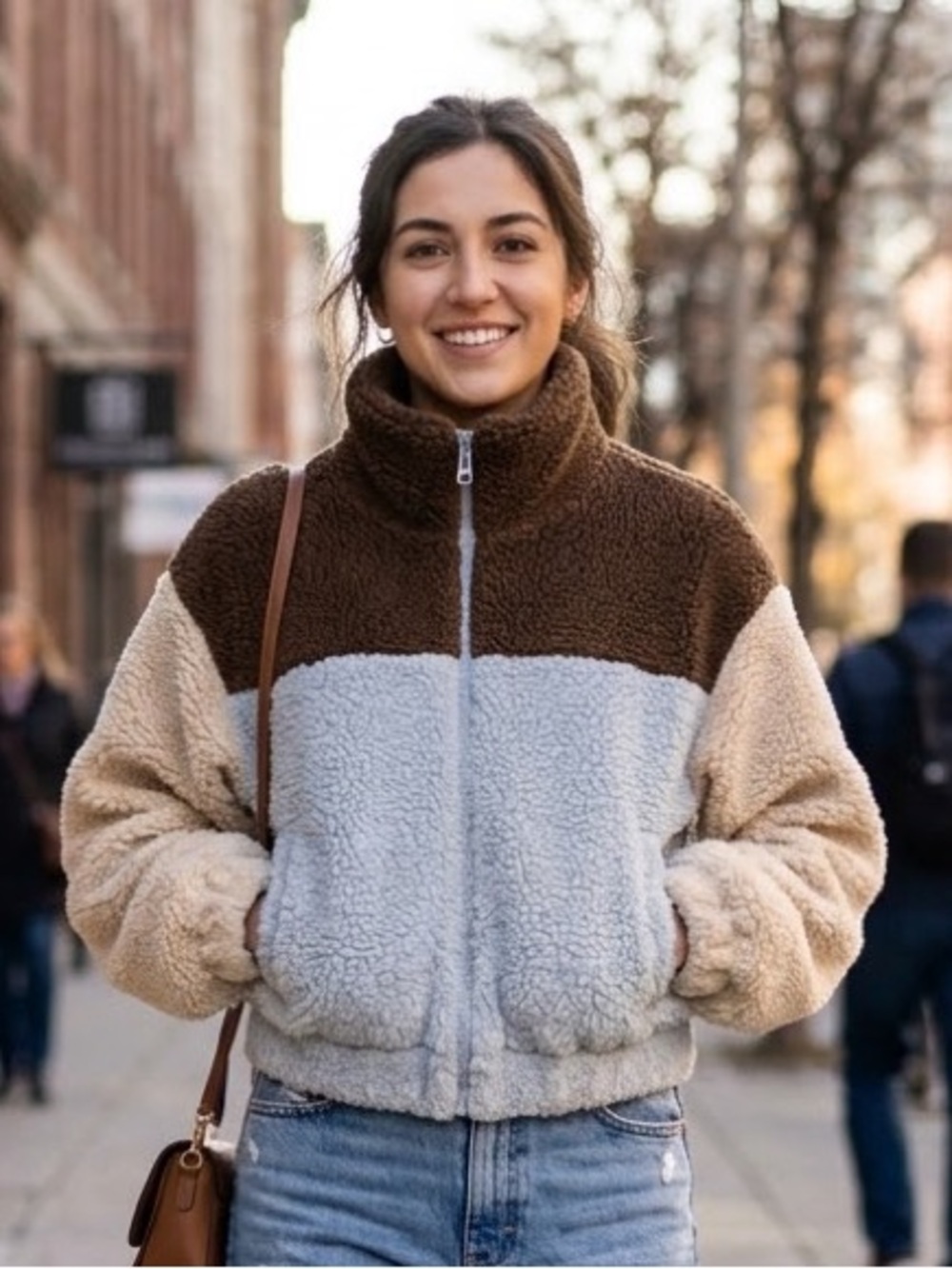 Oak + Fort Sherpa Zip-Up Teddy Jacket - #300